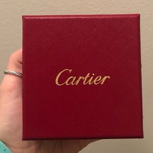 CARTIER LARGE RING BOX AND OUTSIDE BOX RED